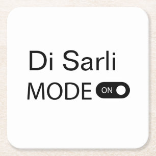 Di Sarli mode  funny Tanguero Tango Marathon  Square Paper Coaster