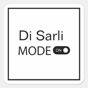 Di Sarli mode funny Tanguero Tango Marathon Square Sticker