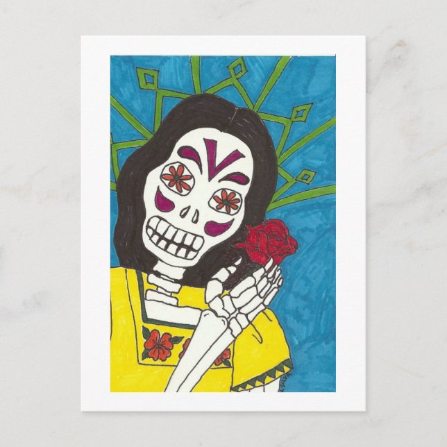 Dia de la Rosa Postcard (Front)