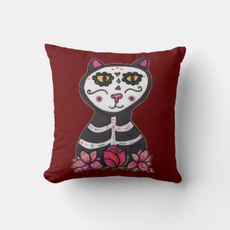 Dia de Las Muertos Cat Halloween Cool Art