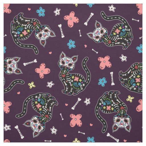 Dia de los Gatos Fabric