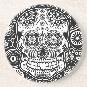 Dia De Los Muertes Sugar Skull Drink Coaster