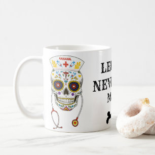 Dia De Los Muerto Mexican Day of The Dead Nurse Coffee Mug