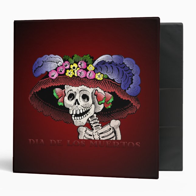 Dia de los Muertos [2 inch Binder] 3 Ring Binder (Front/Inside)