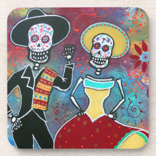 DIA DE LOS MUERTOS BAILAR MARIACHI BEVERAGE COASTER