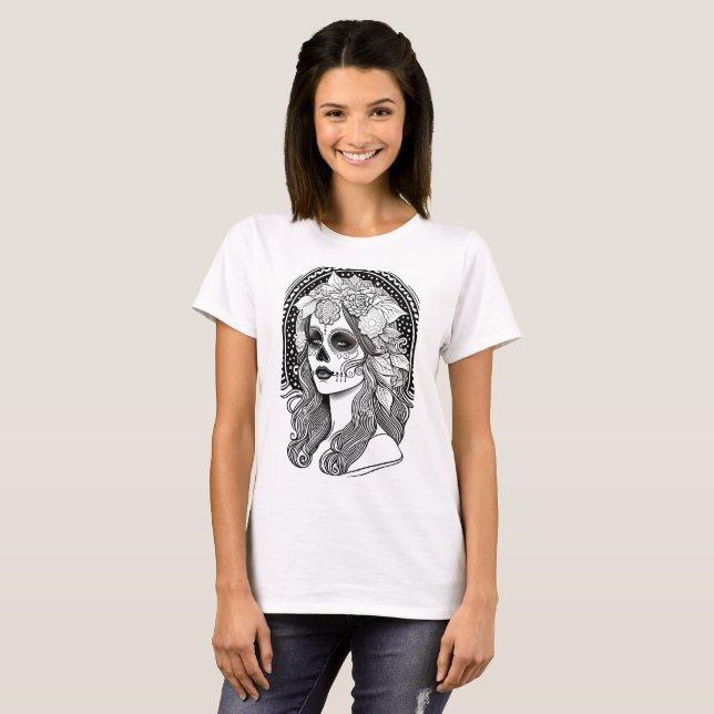 Día De Los Muertos, black T-Shirt (Front Full)