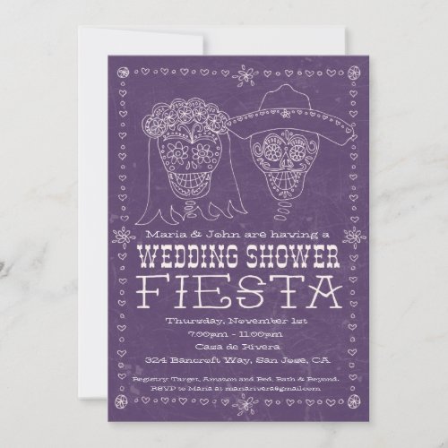 Dia de los Muertos Bridal Shower Invitation