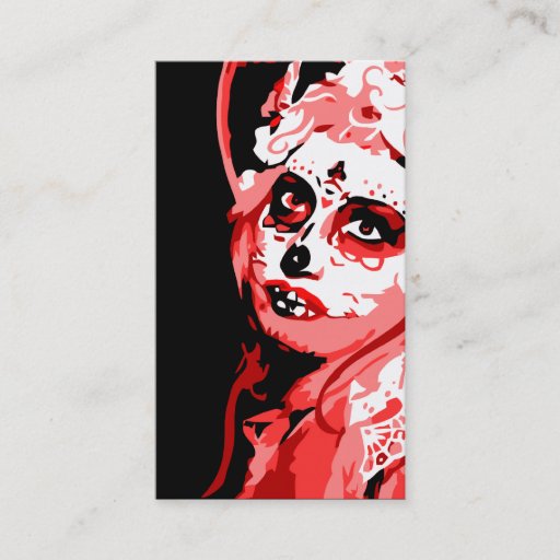 Customizable dia de los muertos business cards