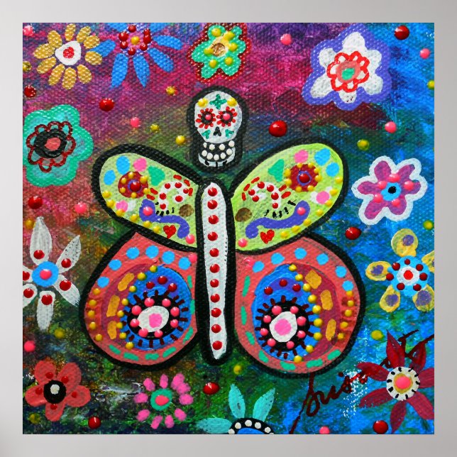 Dia de los Muertos Butterfly Poster (Front)