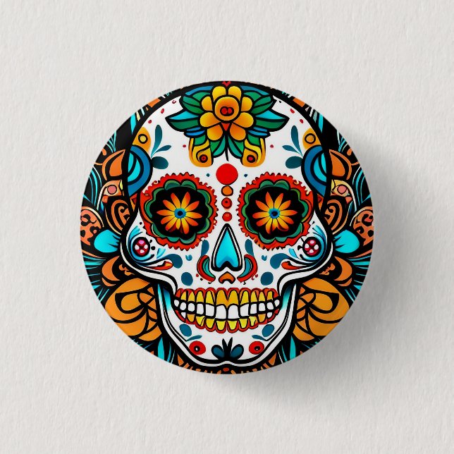 Dia de los Muertos  Button (Front)