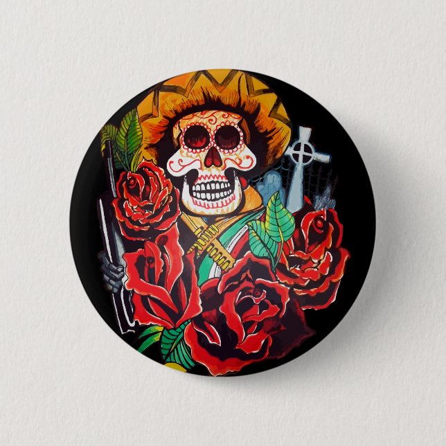 dia de los muertos button (Front)