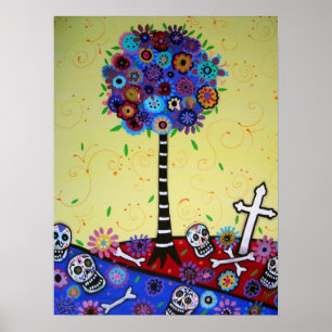 DIA DE LOS MUERTOS  BY PRISARTS POSTER