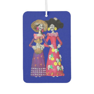 Dia De Los Muertos Calavera Amigas Car Air Freshener