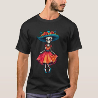 Dia de Los Muertos - Calavera La Catrina Skeleton T-Shirt