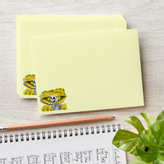 Dia de los Muertos Calavera Yellow Hat Envelope