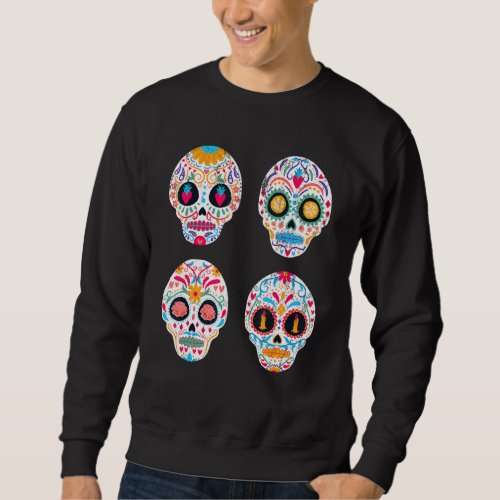 Dia De Los Muertos Camiseta Day Of The Dead Sugar  Sweatshirt