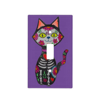 Dia de Los Muertos Cat Light Switch Cover