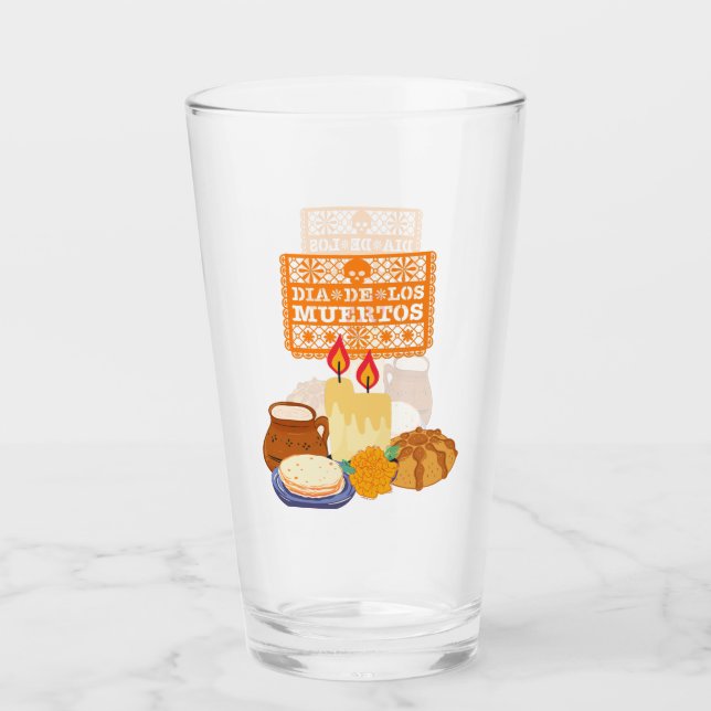 Dia De Los Muertos Celebration Glass (Front)