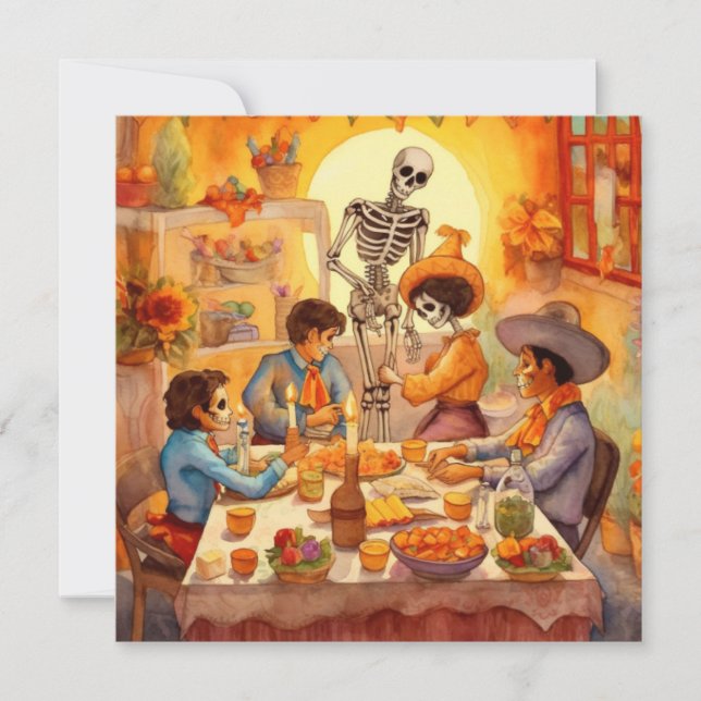 "Dia de los Muertos", Celebration of Ancestors Invitation (Front)