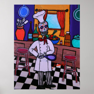 Dia de los Muertos Chef Poster