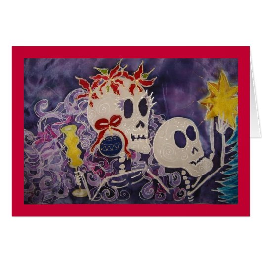 Dia de los Muertos Christmas Poinsettia (Front Horizontal)