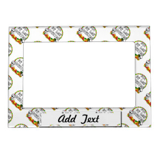 Dia De Los Muertos Circle with Skulls Magnetic Photo Frame