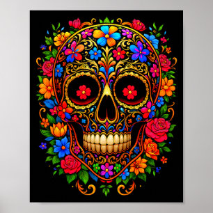 Dia De Los Muertos Costume Day Of The Dead Sugar S Poster