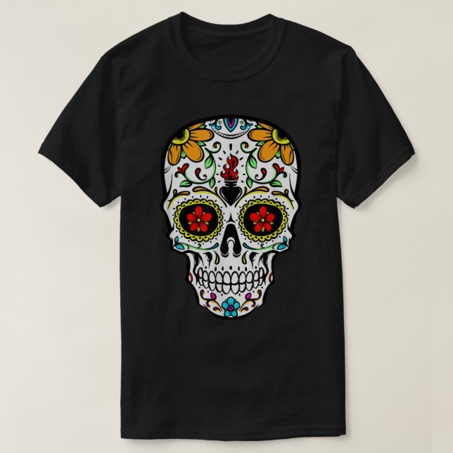Dia de Los Muertos Costume Sugar Skull Shirt Men W (Design Front)