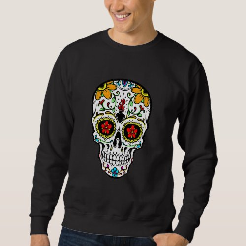 Dia de Los Muertos Costume Sugar Skull Sweatshirt
