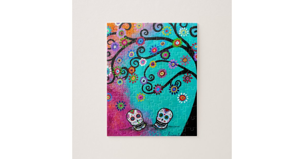 Dia de los Muertos Couple Jigsaw Puzzle | Zazzle