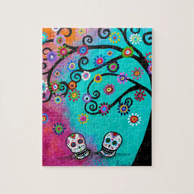 Dia de los Muertos Couple Jigsaw Puzzle | Zazzle