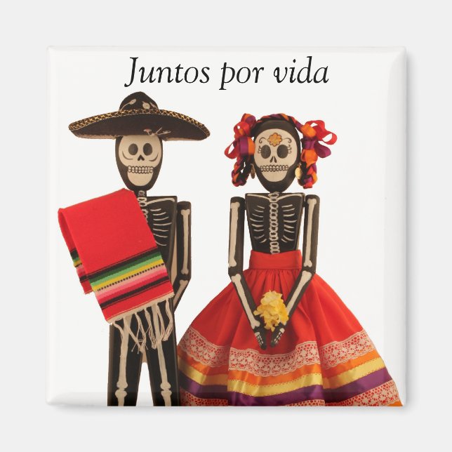 Dia de los Muertos Couple Magnet (Front)
