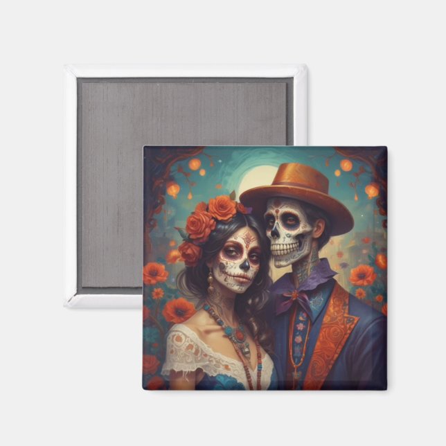 Dia de los Muertos couple  Magnet (Front/Back)