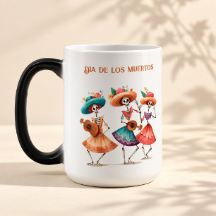 Dia de los Muertos Dancing Calavera Trio Color Morph Mug