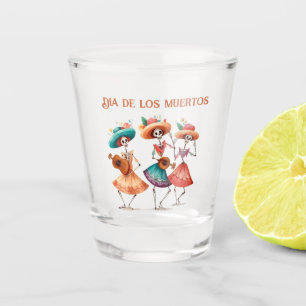Dia de los Muertos Dancing Calavera Trio Shot Glass