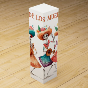 Dia de los Muertos Dancing Calavera Trio Wine Box