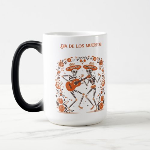 Dia de los Muertos dancing mariachis Magic Mug