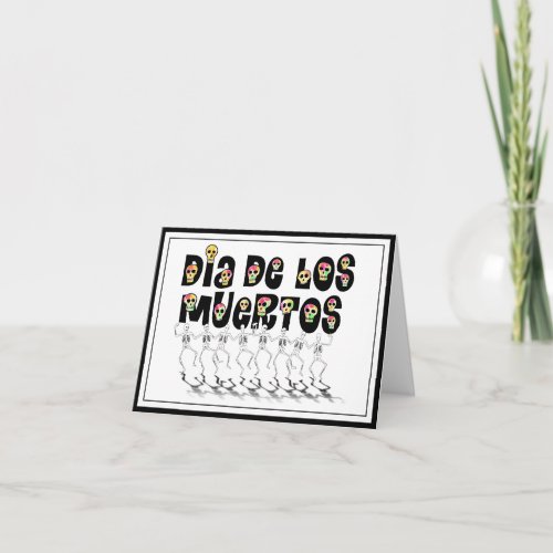 Dia De Los Muertos _ Dancing Skeletons Card