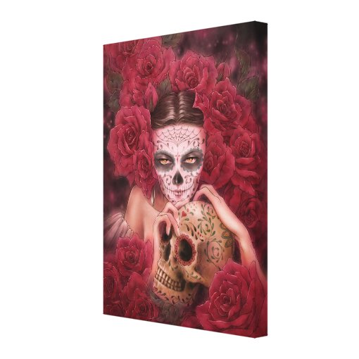 Dia de los Muertos Dark Art Canvas Print | Zazzle