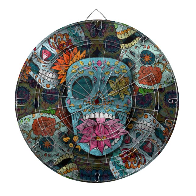 Dia De Los Muertos Dart Board (Front)