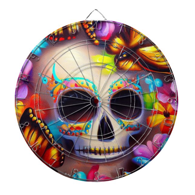 Día de los Muertos Dart Board (Front)
