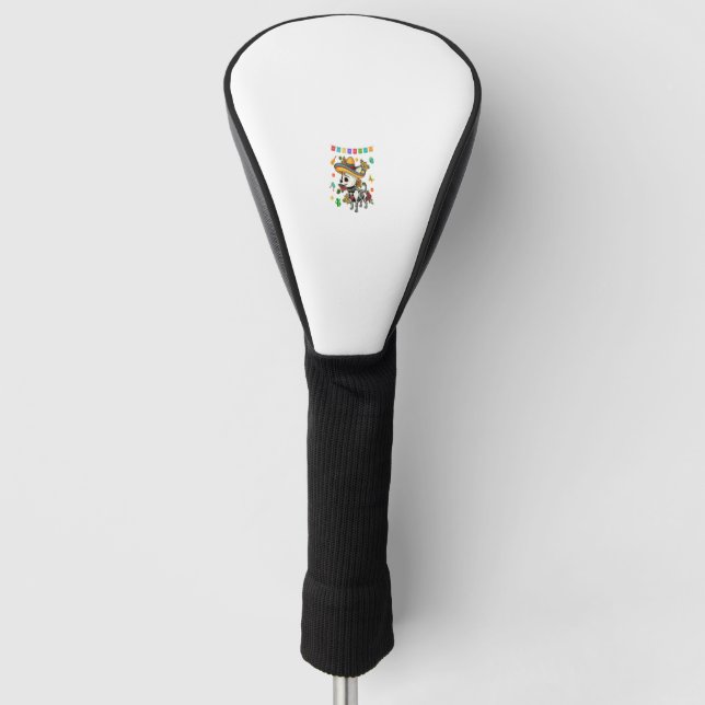 Dia De Los Muertos Day of Dead Mexican Sugar Skull Golf Head Cover (Front)