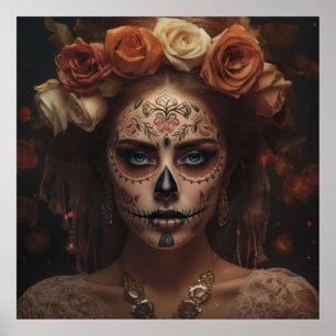 Dia de los Muertos Day of the Dead Art Poster