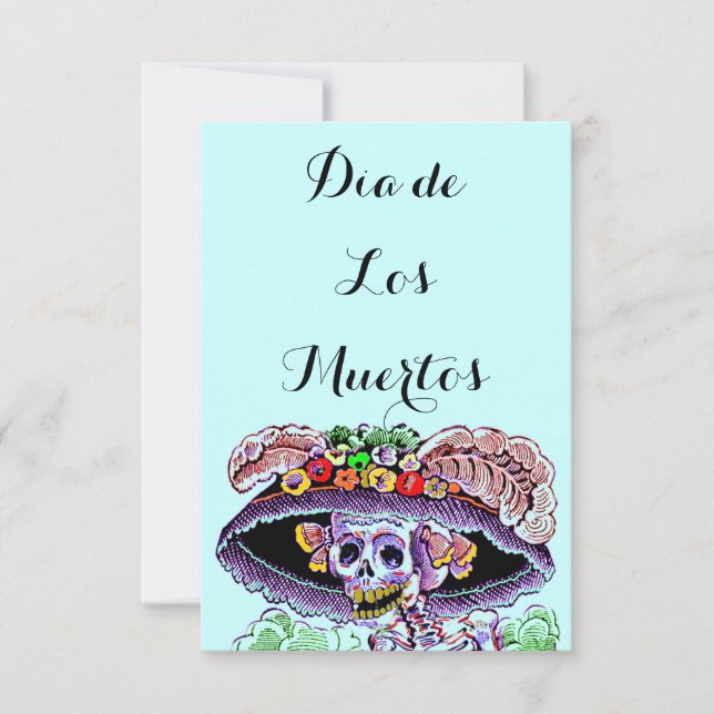 Dia de Los Muertos Day of the Dead Catrina Invites (Front)