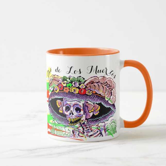 Dia de Los Muertos Day of the Dead Catrina Mug (Right)