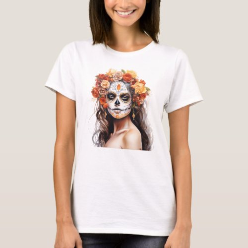 Dia De Los Muertos Day of the Dead Catrina T_Shirt