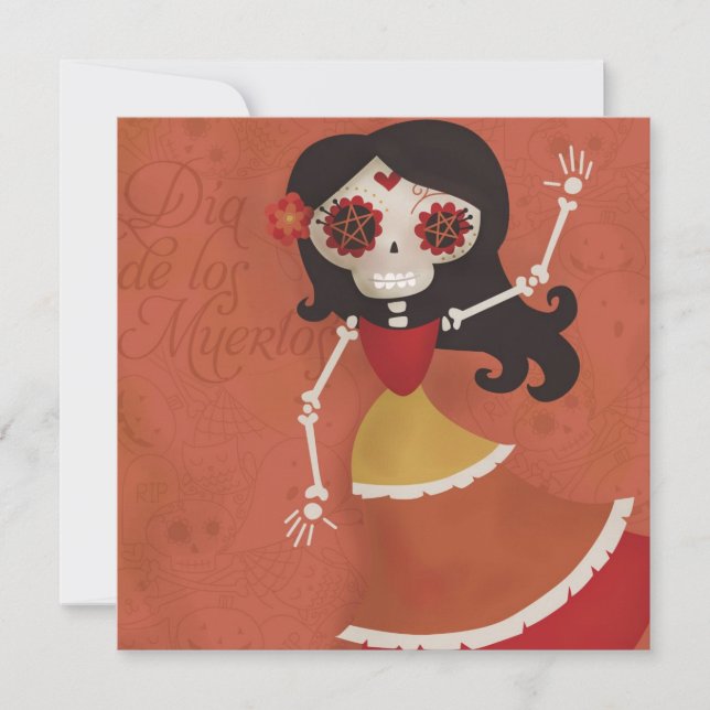 Dia de los muertos Day of the Dead Invitation (Front)