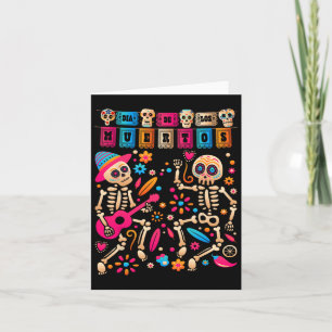 Dia De Los Muertos Day Of The Dead Mexican Skeleto Card