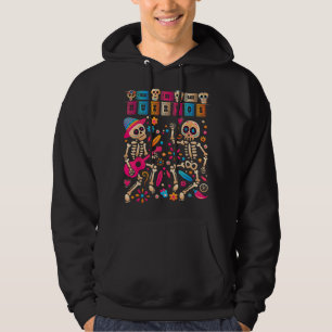Dia De los Muertos Day of the Dead Mexican Skeleto Hoodie