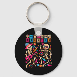 Dia De Los Muertos Day Of The Dead Mexican Skeleto Keychain